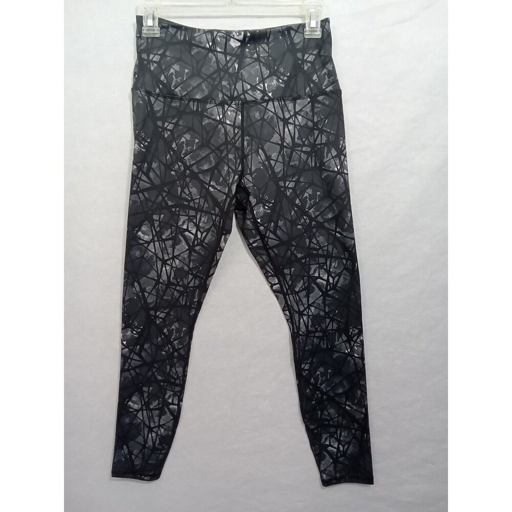 Spyder Active Small Black Gray workout yoga leggings